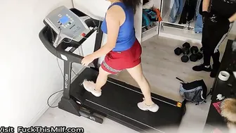 Cuckolding with a thief on a treadmill he handcuffed me and made me his slave 4