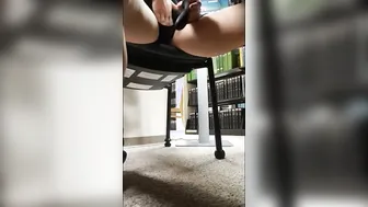 Using a dildo in college library 7