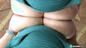 Sensual Blonde Babe with Perfect Boobs Gives an Erotic Massage