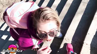 Blonde Masturbate Snatch and Rough Twat Nailed Public