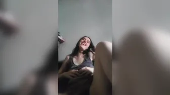 Filthy Talking Unshaved Pink Cunt Hoe on a Free Chair