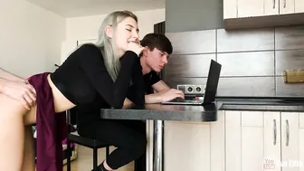 Fucking cuckolds mistress to cum on her slutty face -