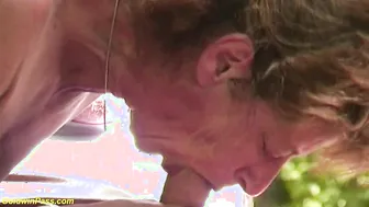 Cougar Milf porn video – Bike tour with 71 years older milf