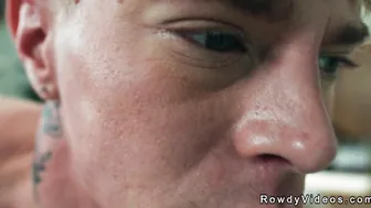 Old and young gay stepbrothers anal fucking