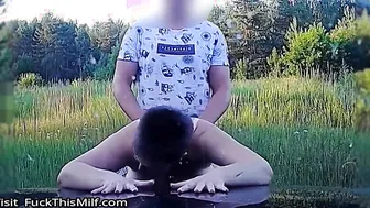 Simple Russian Village Pleasures - Countryside Fuck With a Busty BBW On the Car Hood 3