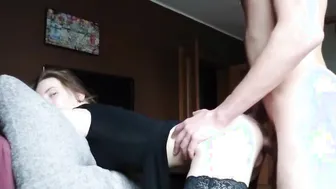 Girl in stockings gets her pussy plowed 8