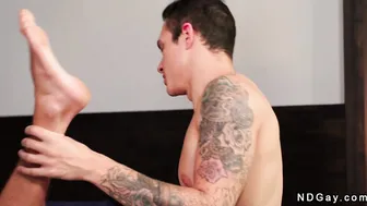 Big cock gay stepbrothers anal sex in new apartment