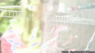 Step Sister Sierra Nicole Gets Cream pie on Top of Washer 4