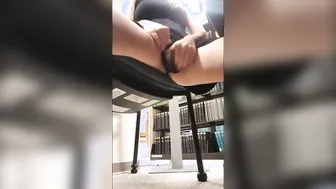 Using a dildo in college library 9