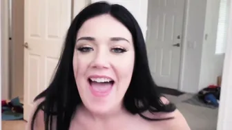 Stunning cougar Megan Maiden on her knees sucking a fat cock
