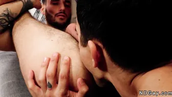 Tattooed gays balls suck and rimjob and anal sex