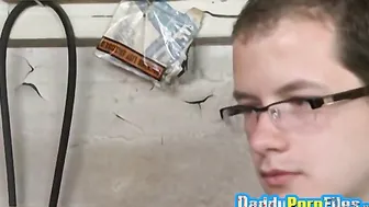 Daddy fucks jock after he gives him a hot BJ out of courtesy