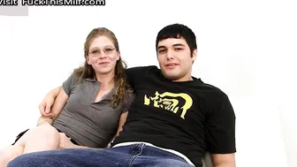 Normal slut with glasses wants her husband to watch how she fucks the BBC 2
