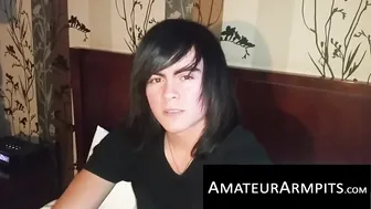 Cute little twink jacks off his never shaved prick 2