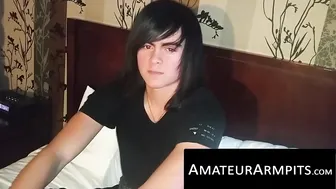 Cute little twink jacks off his never shaved prick 2