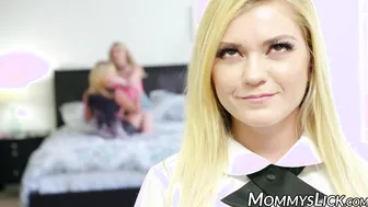 Beautiful stepmom seduced by pussy eating teens
