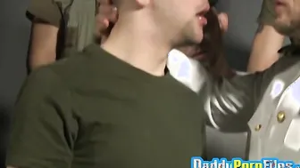 Army orgy with plenty of high ranking hunks going in as well