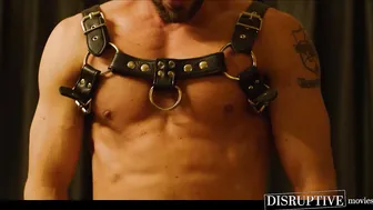 Sexy stalker Johnny Ford fills hairy top Vander Pulaskis ass with toys