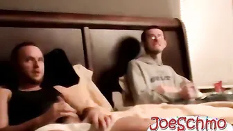Straight dudes watch porn and get to work on their boners