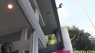 Two monster black cocks penetrating blonde teen in threeway