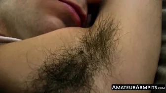 Handsome cock sucker wanks his hairy rod like never before