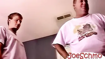He gives up his hard dick for a mouth for his first gay bj