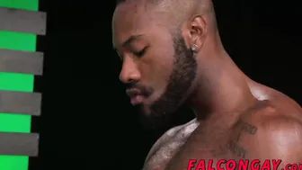 Hard interracial bareback action with a huge black cock