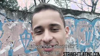 Hardcore threesome with big cocked straight Latinos