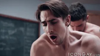 Student Andy Taylor rimmed before hot 3way with professor