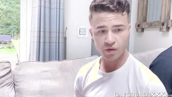 Confession ends with mutual blowjobs and bareback prayers