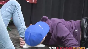 His rock hard cock slides in that gaping asshole real nice