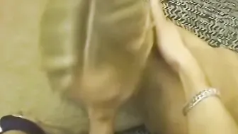 Busty amateur babe sucks dick and fucks missionary style