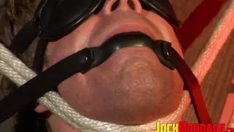 Rod in penis mixed with bondage for incredibly muscular hunk
