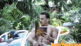 Classics porn video – Cocksucking homosexual threeway barebacked by vintage hunks