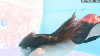 Russian girl Ivi found her natural talent in the pool
