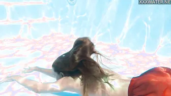 Russian girl Ivi found her natural talent in the pool