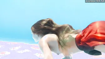 Russian girl Ivi found her natural talent in the pool