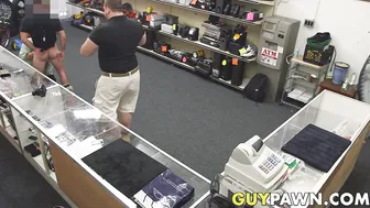 Kinky voyeur watching a hardcore anal drilling in pawnshop 2