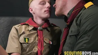 Handsome Richie got rimmed by horny Scout Leader Wolf
