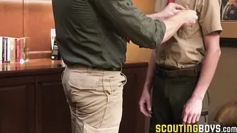 Horny Scout Wolf pins Scout Riche hard and fast