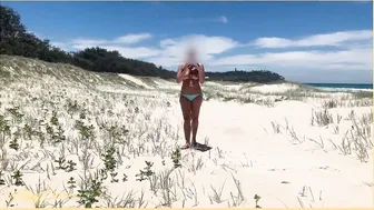 Ex-Wife Shows Boobs on Outdoors Beach | best Melons on Beach