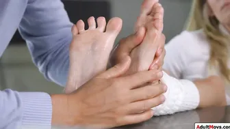 Stunning Candee Licious footjob and anal