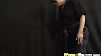 Shemale cop Barbara Caroline fucked by inmate