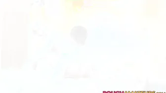 Teen with glasses drilled doggystyle before messy facial 2