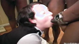 White BBW assfucked by group of black men