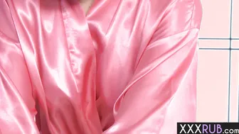 Hot blonde masseuse sucks big hard cock