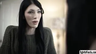 Trans stepmom loves giving her beautiful stepdaughter a fucking lesson