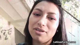 Hot Latina blows at an abandoned facility