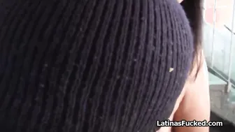 Hot Latina blows at an abandoned facility