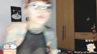 Alt porn video – Tattooed Latina amateur lesbians on webcam show